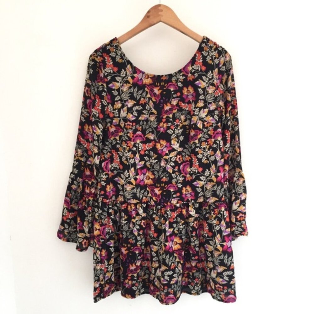 Floral Long-sleeve Dress